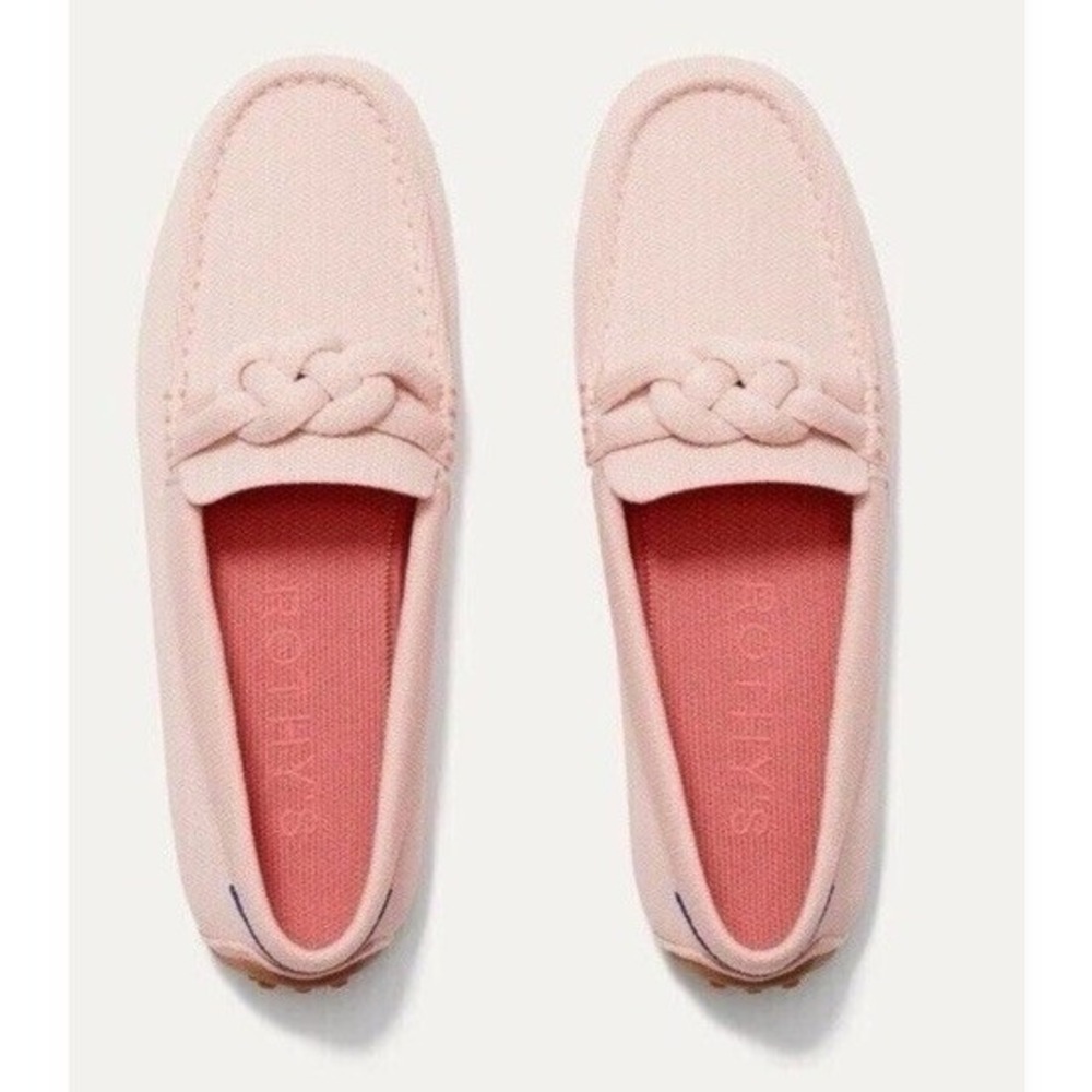 Rothy's The Braid Driver Loafers Women's Size 9 Light Pink Blush Knit Washable